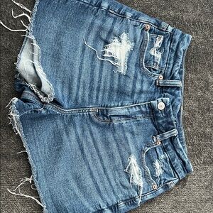 American Eagle Outfitters Distressed Blue Jean Shorts